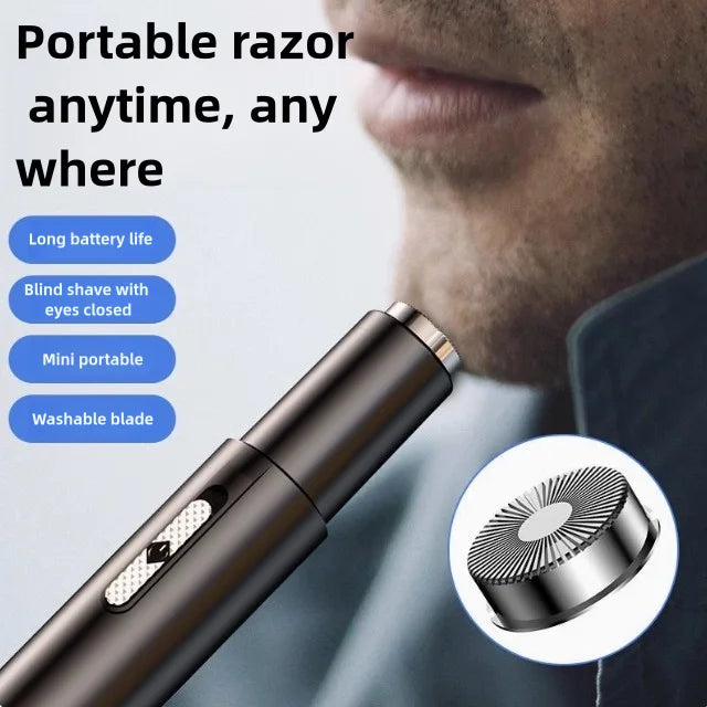 Aparador Elétrico Nariz e Orelhas Recarregável - Seguro e Indolor para Cuidado Facial Masculino