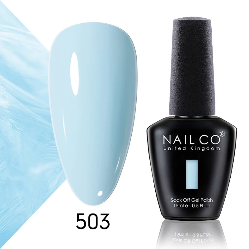 Verniz Gel NAILCO 15ml Série Vermelho Escuro – Cores Glitter UV Manicure Profissional Semi-Permanente
