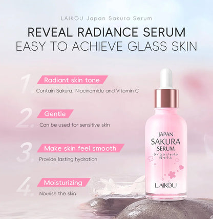 Essência LAIKOU Flor de Cerejeira | Hidratante Iluminador com Niacinamida