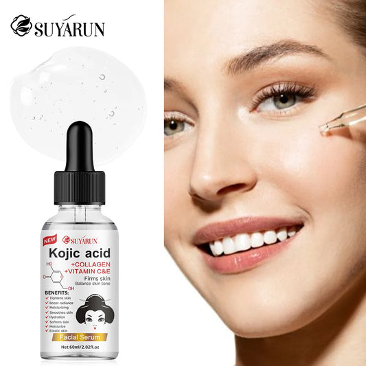 SUYARUN Sérum Facial Propolis + Vitamina E + Ácido Kójico | Iluminador, Anti-Idade e Anti-Manchas | 30ml / 60ml