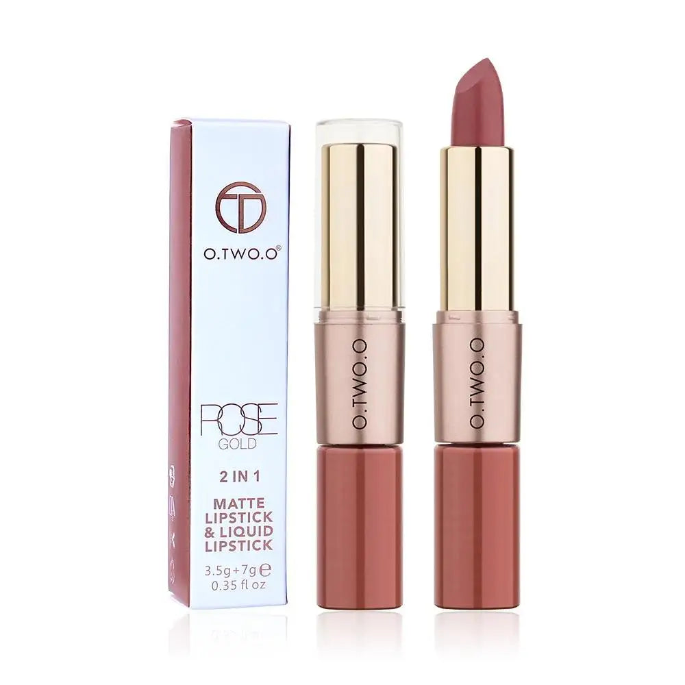 Batom 2 em 1 Matte e Gloss | 12 Cores para Todos os Looks