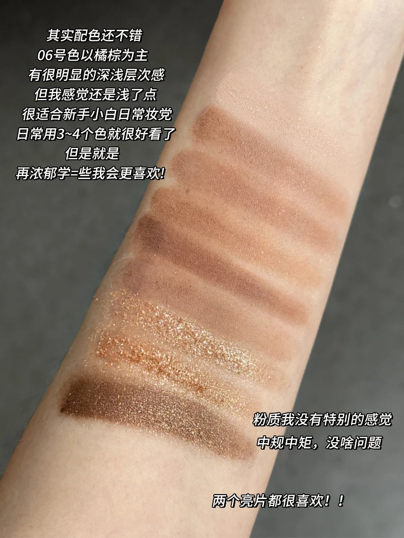 Paleta Sombras 9 Cores Quadrada – Reduz Inchaço Fácil Aplicar Cor Maquilhagem Longa Duração