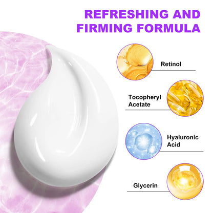 Creme Retinol Firmeza Rosto Pescoço 50ml – Anti-Flacidez Rugas Preenchimento Dia Noite Lifting