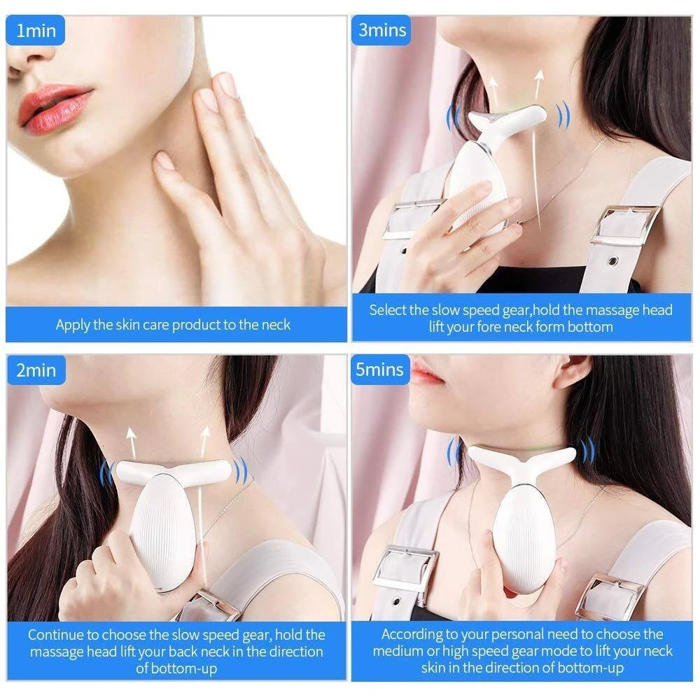 Dispositivo de Lifting Facial com Microcorrente | Massageador Anti-Envelhecimento | Rejuvenescimento da Pele | Pescoço, Rosto e Olhos