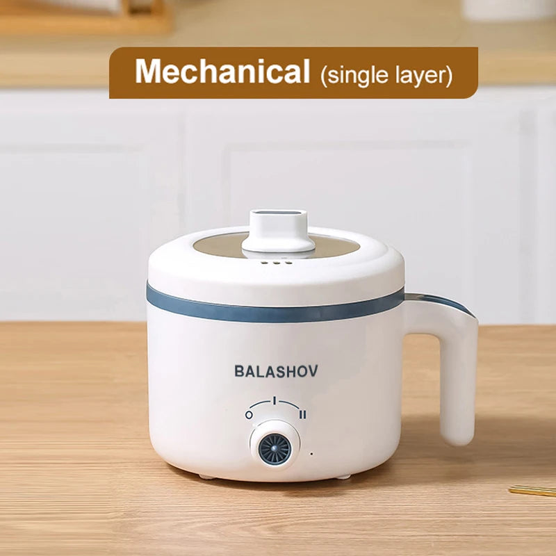 Panela de Arroz Elétrica 1,7L — Multicooker Antiaderente com Cesto a Vapor 220V