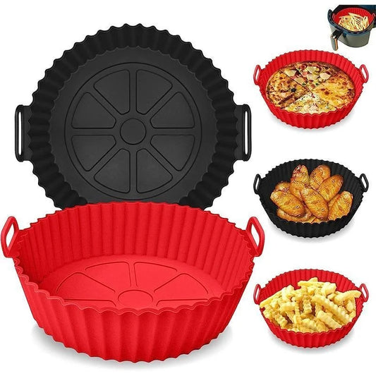 Forros de Silicone Reutilizáveis para Air Fryer - Antiaderente e Fácil Limpeza