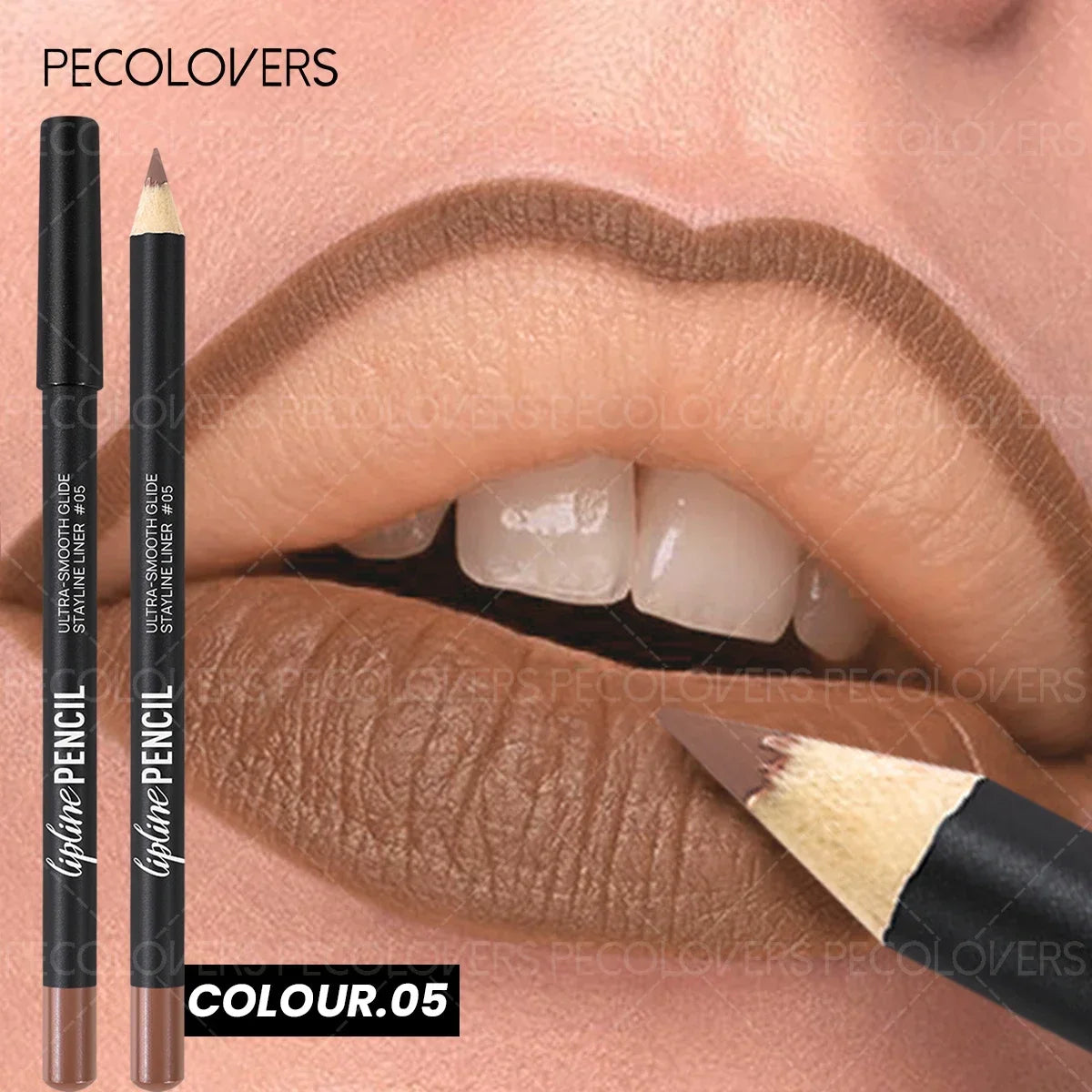 Lápis Labial 2 em 1 Mate – Longa Duração À Prova de Água Tom Pumpkin Spice Cores Ricas Natal