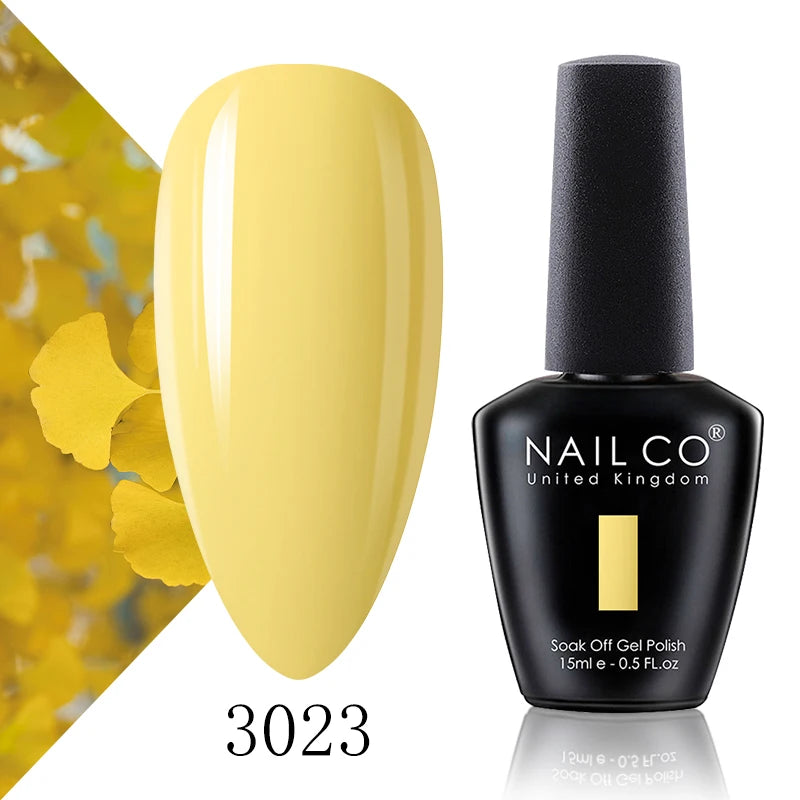 Verniz Gel NAILCO 15ml Série Vermelho Escuro – Cores Glitter UV Manicure Profissional Semi-Permanente