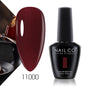 Verniz Gel NAILCO 15ml Série Vermelho Escuro – Cores Glitter UV Manicure Profissional Semi-Permanente