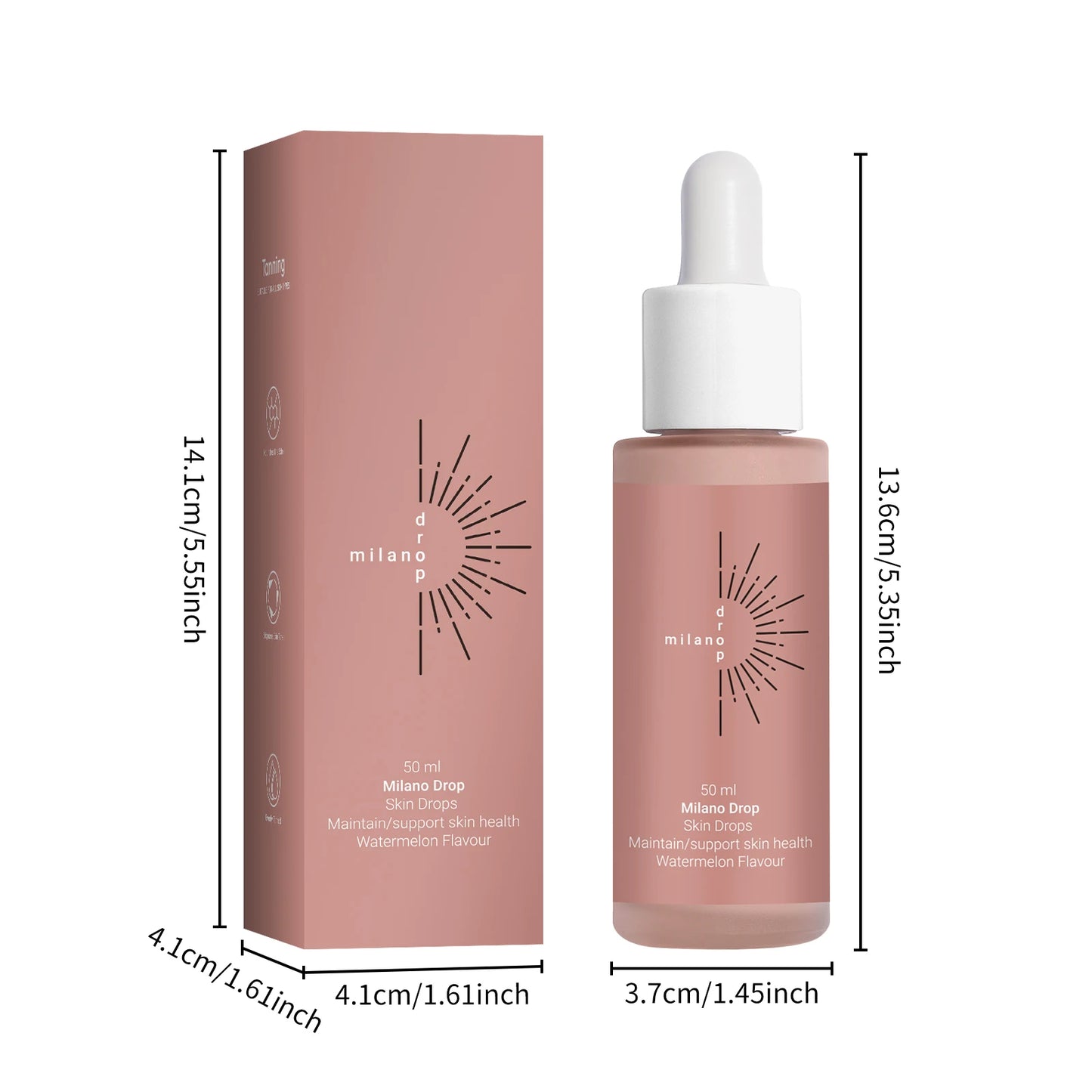 Gotas Autobronzeadoras – Aumenta Melanina Bronzeador Líquido Natural Rosto Corpo Previne Queimaduras Solares