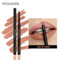 Lápis Delineador Labial Impermeável Mate 12 Cores - Contorno Vermelho Longa Duração Hidratante