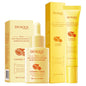 Kit BIOAQUA Cúrcuma 4 Peças - Sérum Anti-Idade Creme Olhos Anti-Acne Hidratante Iluminador
