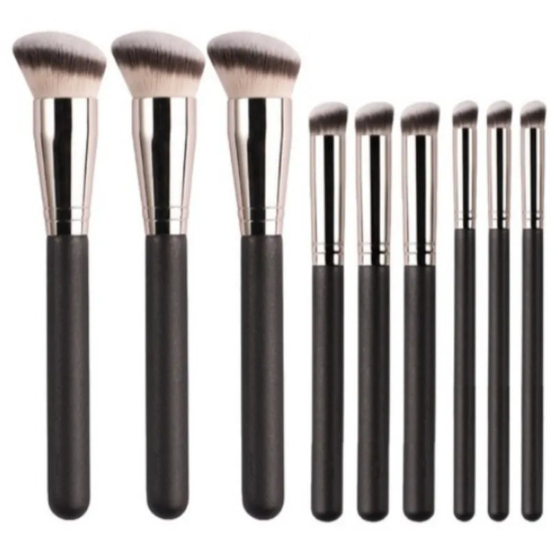 Kit com 3 Pincéis de Corretivo – Tamanhos Pequeno, Médio e Grande | Pincéis Profissionais para Corrigir e Cobrir Acne, Manchas e Olheiras