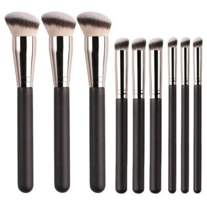 Kit com 3 Pincéis de Corretivo – Tamanhos Pequeno, Médio e Grande | Pincéis Profissionais para Corrigir e Cobrir Acne, Manchas e Olheiras