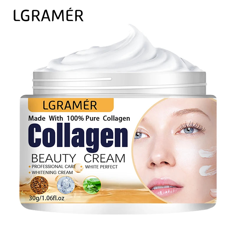 Creme Anti-Rugas Facial e Olhos | Lifting Colágeno Coreano Nutritivo e Reparador