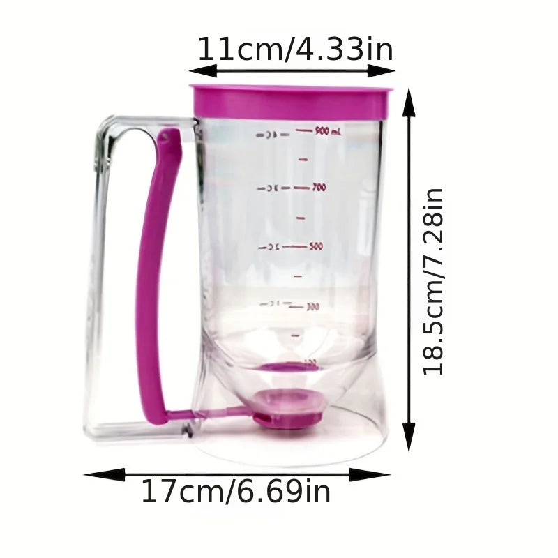 Doseador de Massa Graduado 900ml | Para Panquecas e Bolos