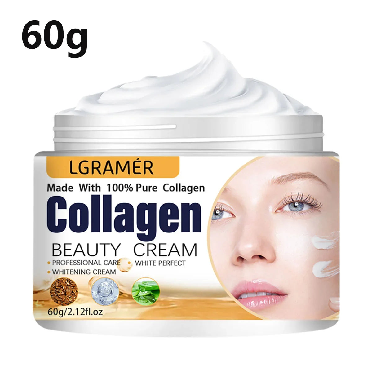 Creme Anti-Rugas Facial e Olhos | Lifting Colágeno Coreano Nutritivo e Reparador