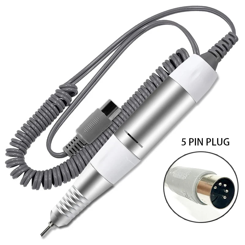 Caneta Elétrica para Manicure e Pedicure 35000rpm | 5 Cabeças de Substituição