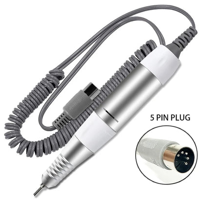 Caneta Elétrica para Manicure e Pedicure 35000rpm | 5 Cabeças de Substituição