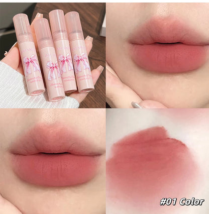 Conjunto de Batons Mate 6 Peças | Kit Veludo Nude com Blush e Colar Presente