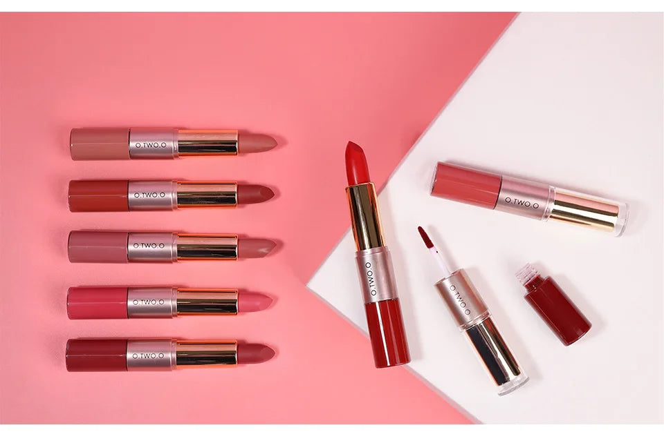 Batom 2 em 1 Matte e Gloss | 12 Cores para Todos os Looks