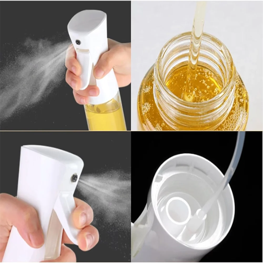 Spray de Óleo para Cozinha - Pulverizador Dispensador Azeite Reutilizável Grau Alimentar Vinagre