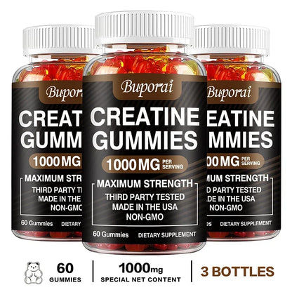 Xemenry Creatine Monohydrate Gummies | Energia, Massa Muscular e Performance | 30 / 60 / 100 Gummies