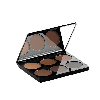 Paleta Contorno 6 Cores - Iluminador e Sombra Nariz Acabamento Matte Profissional Escultura Facial