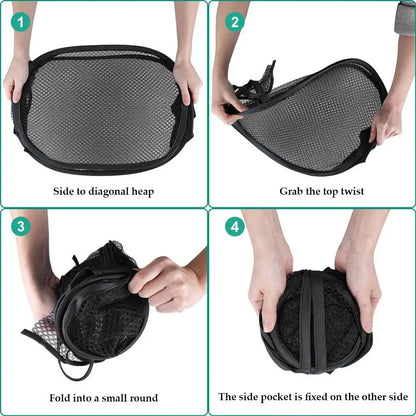Cesto de Roupa Suja Dobrável em Malha | Grande Capacidade e Respirável para Lavandaria
