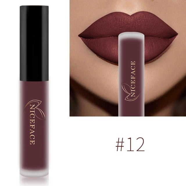 Batom Líquido Matte 34 Cores | À Prova d'Água para Lábios Perfeitos
