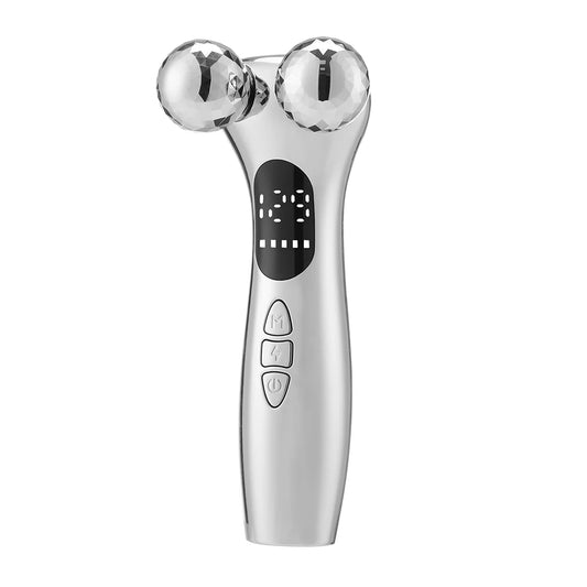 Massageador Facial EMS Roller Microcorrentes - Lifting V-Face Rejuvenescimento Anti-Rugas Recarregável