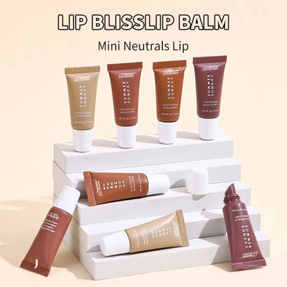 Kit com 4 Mini Lip Butter Balm – Hidratantes Labiais | Sabores Vanilla, Bege e Brown Sugar | Maquiagem Hidratante | Presente Perfeito