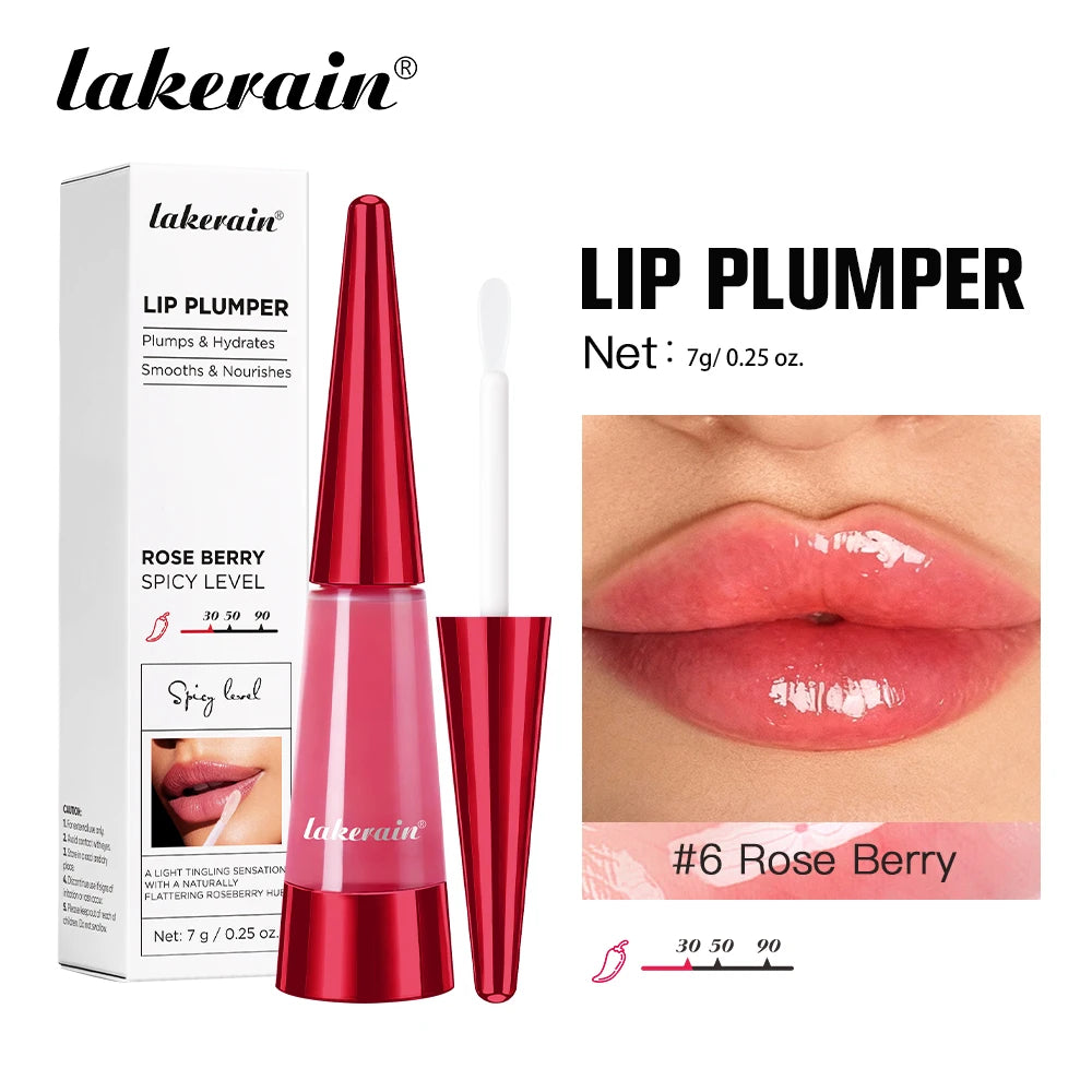 Gloss Volumizador Lábios Lakerain – Hidratação Profunda Nutrição Duradoura Brilho Intenso Acabamento Volumoso Líquido Hidratante