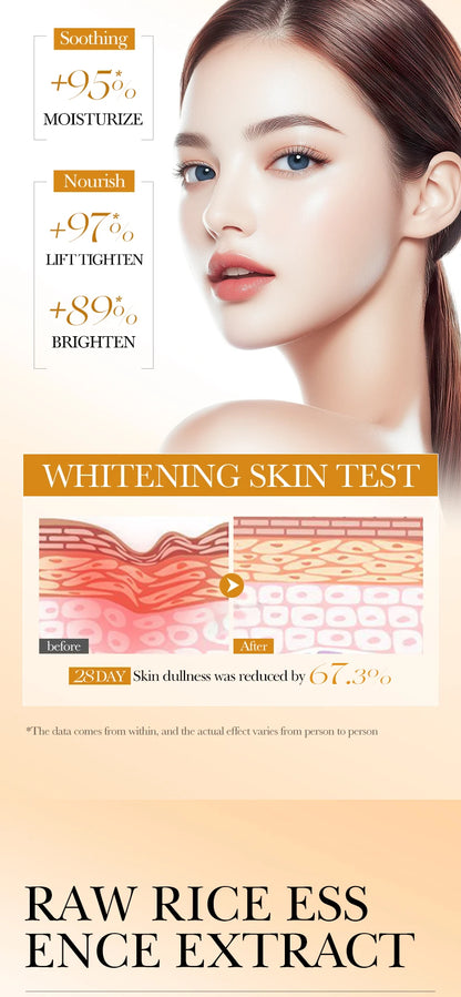 Conjunto de Cuidados de Pele BIOAQUA Rice | Limpeza, Tónico, Essência e Creme Iluminador