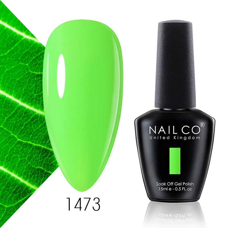 Verniz Gel NAILCO 15ml Série Vermelho Escuro – Cores Glitter UV Manicure Profissional Semi-Permanente