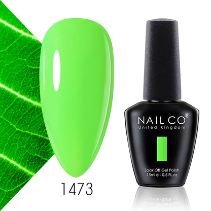 Verniz Gel NAILCO 15ml Série Vermelho Escuro – Cores Glitter UV Manicure Profissional Semi-Permanente