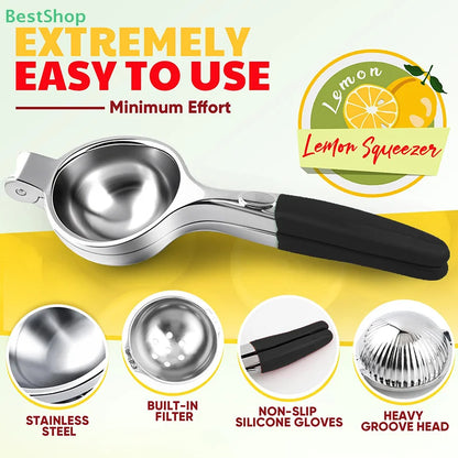 Espremedor de Limão Manual em Aço Inoxidável | Prático e Resistente
