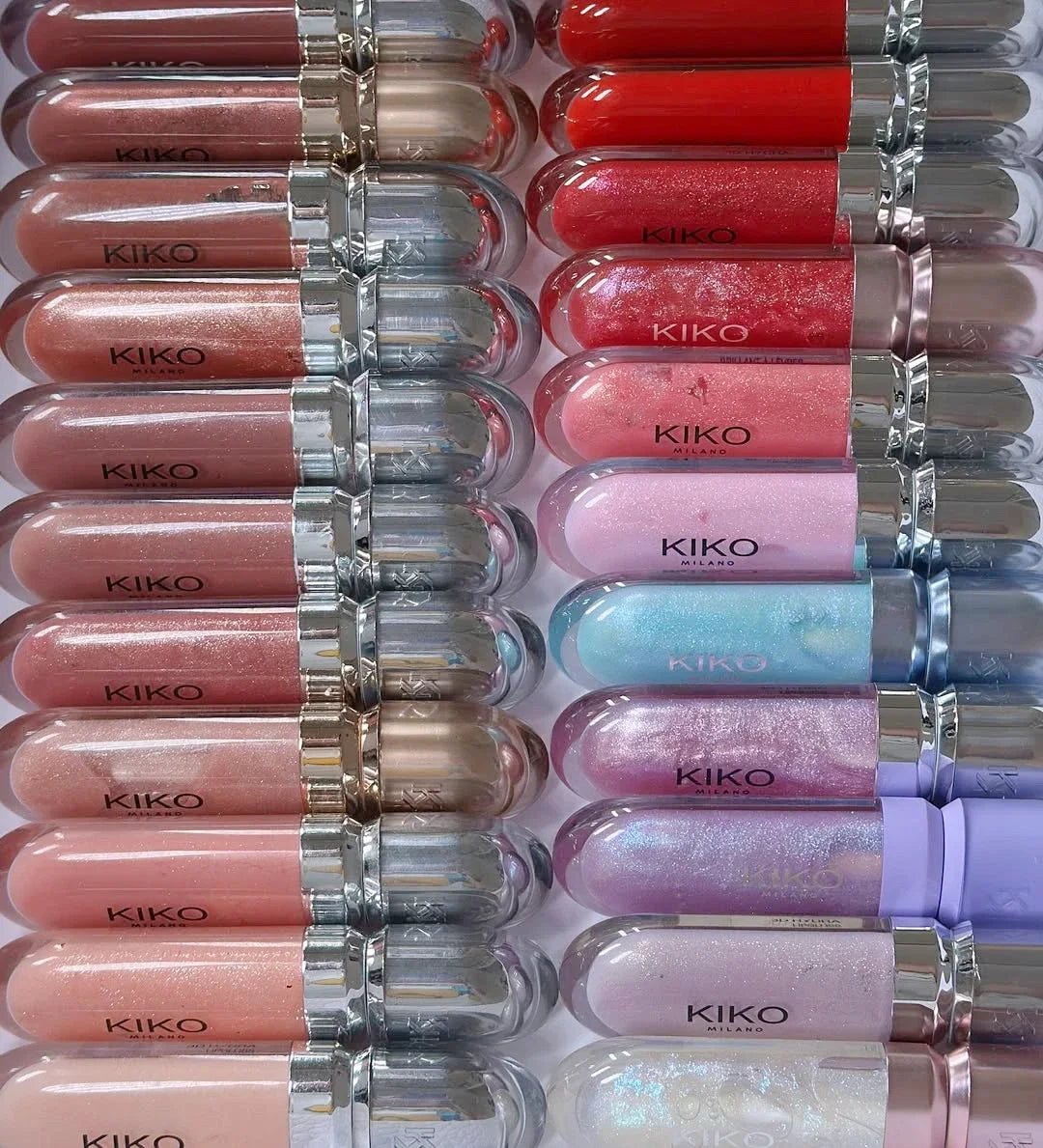 Gloss Labial KIKO 3D Hydra Espelho – Brilho Shimmer Hidratante Perolado Volumizador Não Transfere