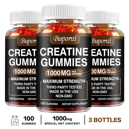 Xemenry Creatine Monohydrate Gummies | Energia, Massa Muscular e Performance | 30 / 60 / 100 Gummies