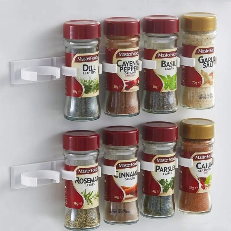 Suporte de Parede para Especiarias e Temperos - 2 Peças Cinza
