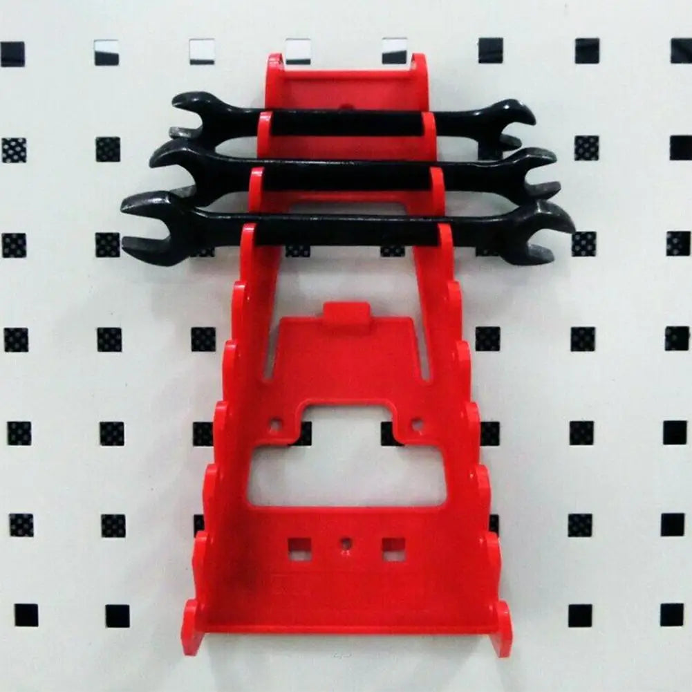 Organizador de Ferramentas Vermelho – Suporte para Chaves e Chaves de Boca | Porta-Ferramentas de Parede | Bandeja de Armazenamento para Soquetes | Organizador de Ferramentas em Plástico