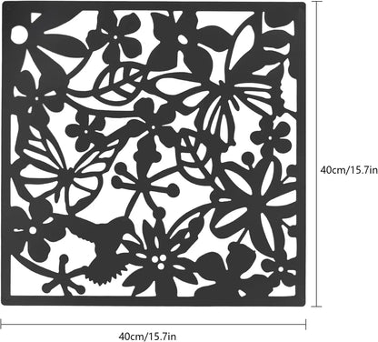 Divisória Decorativa Borboletas 12 Peças PP - Biombo Parede 1,92m²