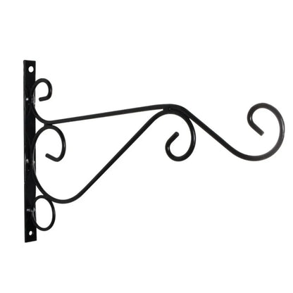 Suporte Parede Cesta Flores Gancho Preto