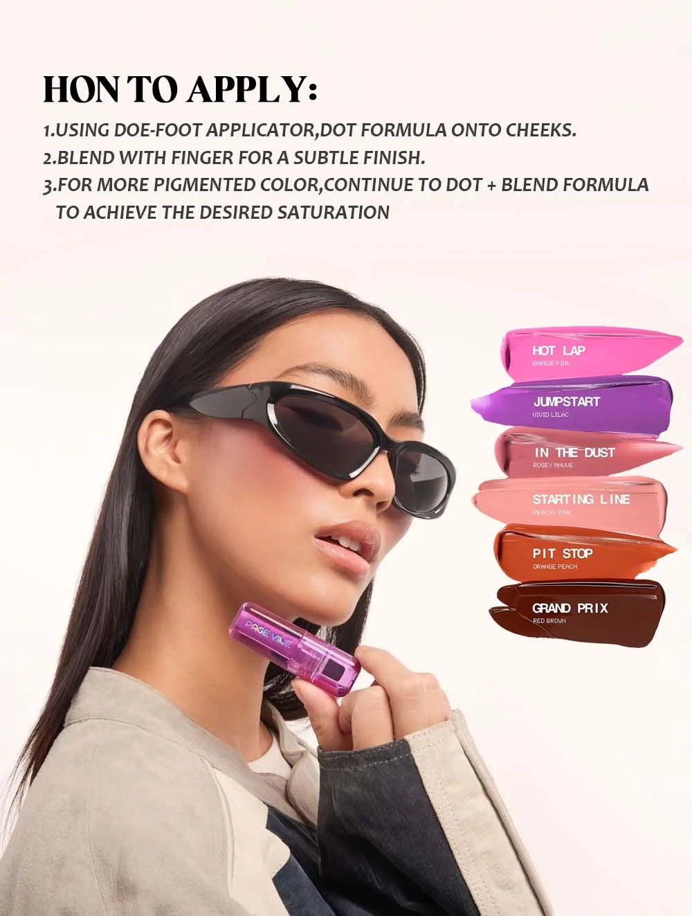 Blush Líquido Perolado 6 Cores | Impermeável com Efeito Natural Duradouro