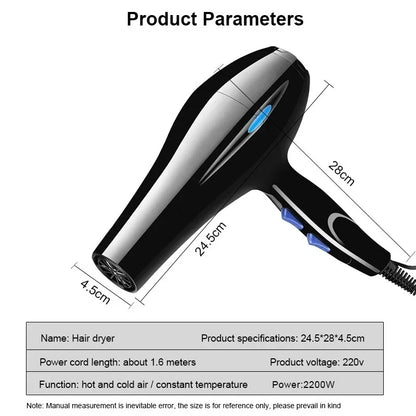 Secador de Cabelo Profissional 2200W Potente
