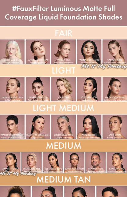 Base Líquida Huda Beauty Matte | Cobertura Total e Longa Duração