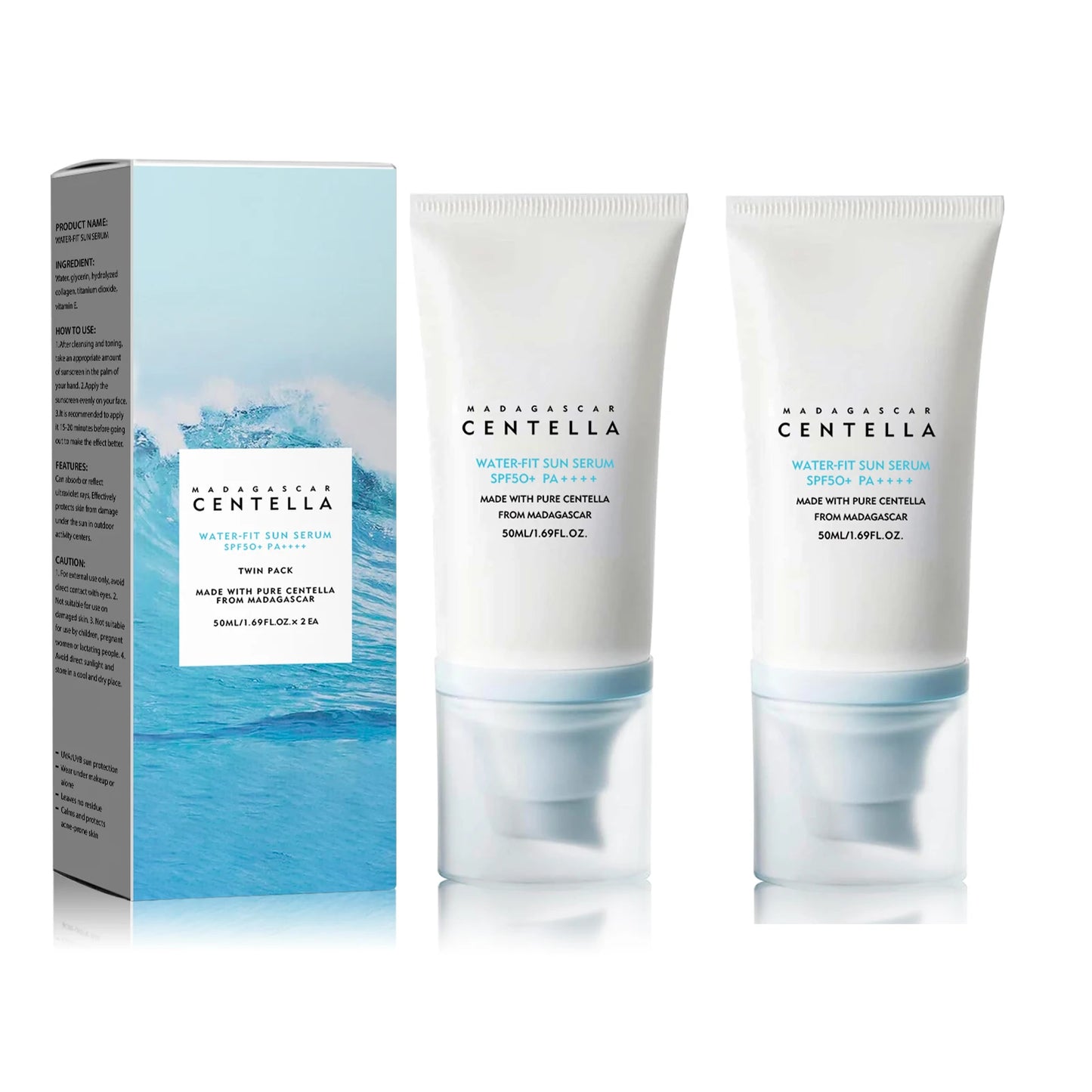 Protetor Solar SPF50+ com Centella Asiática | Hidratante e Proteção UV Intensa