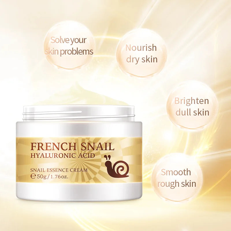 Creme Facial LAIKOU Caracol com Ácido Hialurónico | Hidratante, Firmeza e Colágeno Anti-Idade