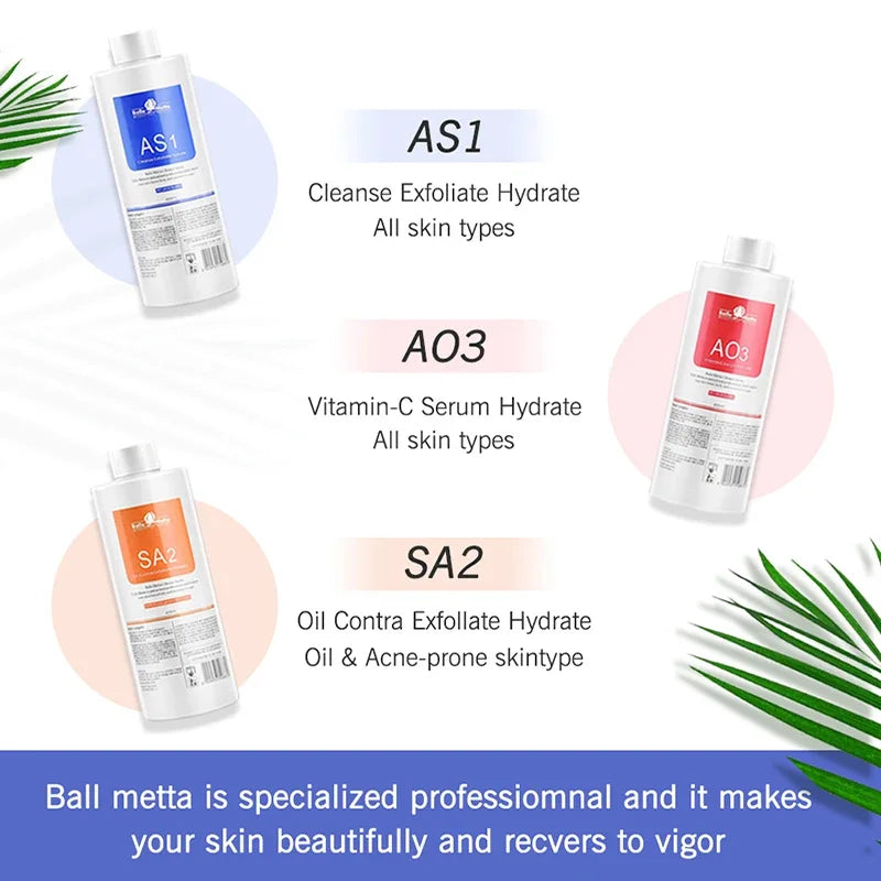 Kit Aqua Peel Premium 3 Soros 400ml Limpeza Facial Profissional Hidratação Esfoliação Tratamento Spa Casa