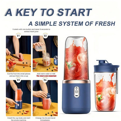 Liquidificador Portátil Potente com Copo - Smoothies Frutas Vegetais Cozinha Ginásio